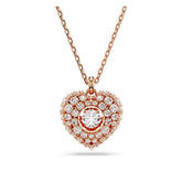 Swarovski Hyperbola Heart riipus, ruusukullanväri ja kirkkaat kristallit, 5680402