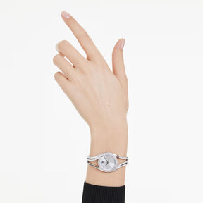 Swarovski Hyperbola bangle rannekello, hopeanväri ja kirkkaat kristallit, 5689432