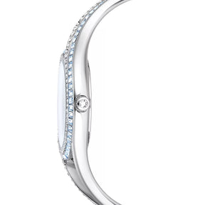 Swarovski Hyperbola bangle rannekello, hopeanväri ja siniset kristallit, 5715463