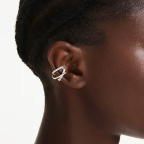 Swarovski Hyperbola ear cuffs, keltakullattu ja kirkkaat zirkonit, 5742842
