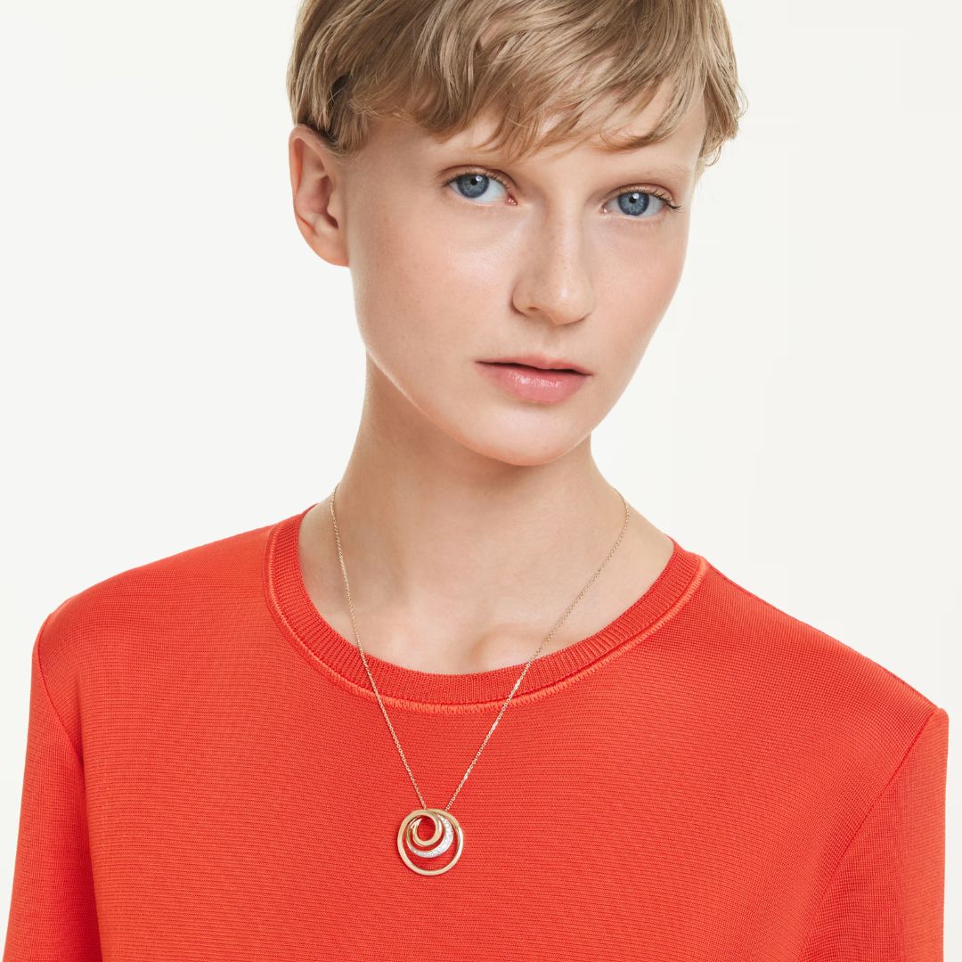 Swarovski Hyperbola kaulakoru, keltakullattu ja kirkkaat kristallit, 5740410