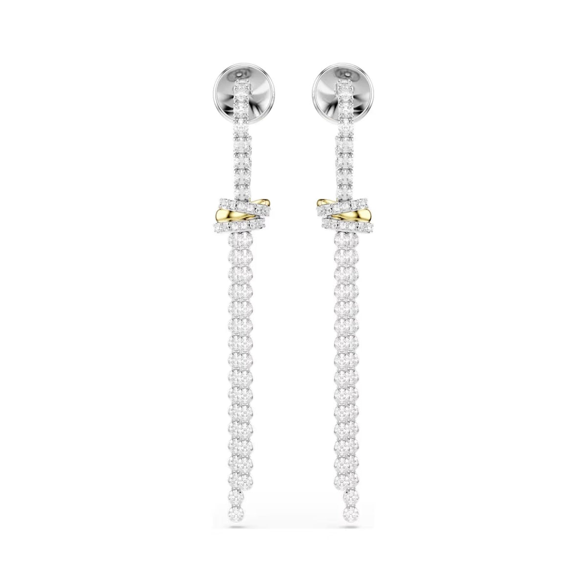 Swarovski Hyperbola korvakorut, kaksivärinen metalli, kirkkaat kristallit ja zirkoniat, 5752866