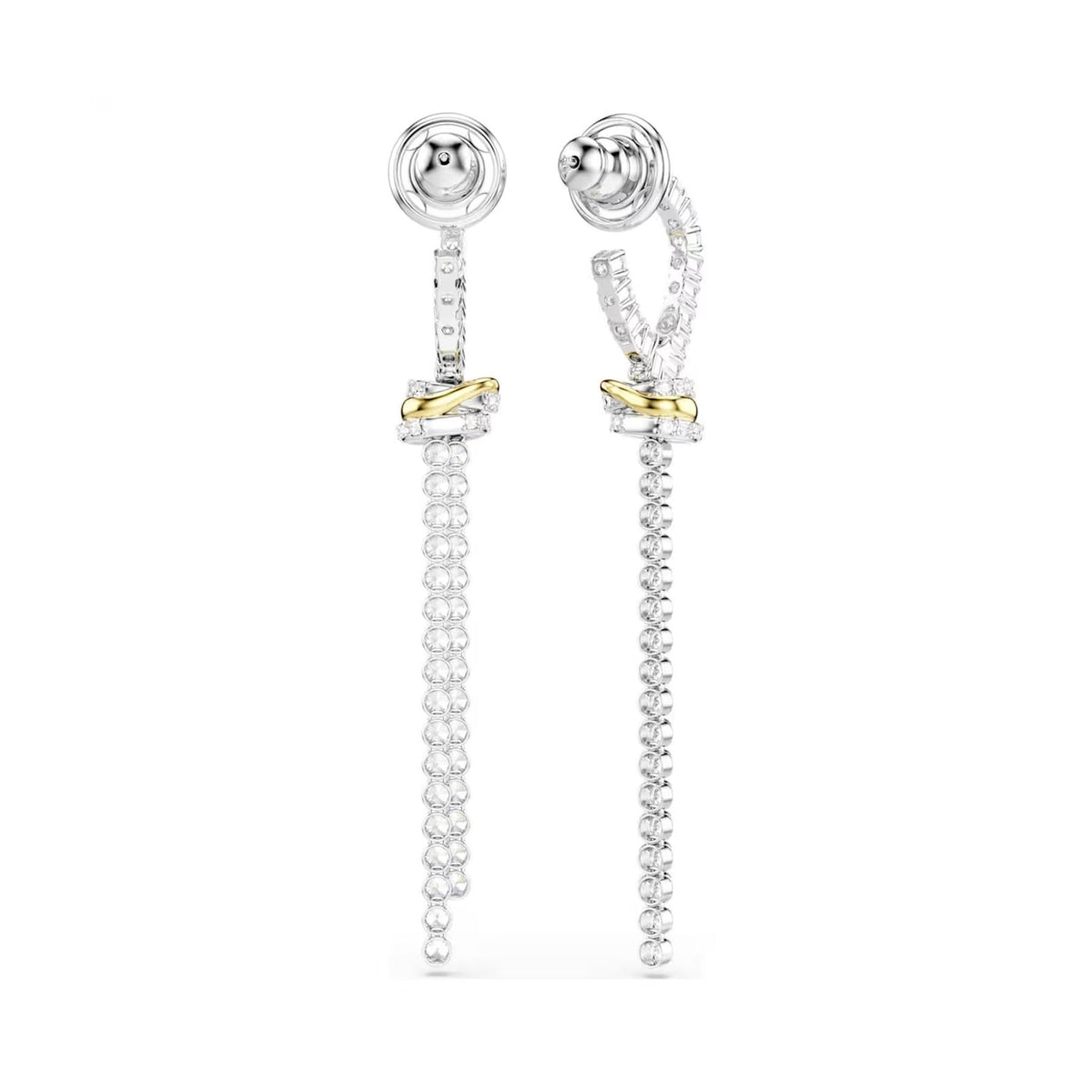 Swarovski Hyperbola korvakorut, kaksivärinen metalli, kirkkaat kristallit ja zirkoniat, 5752866