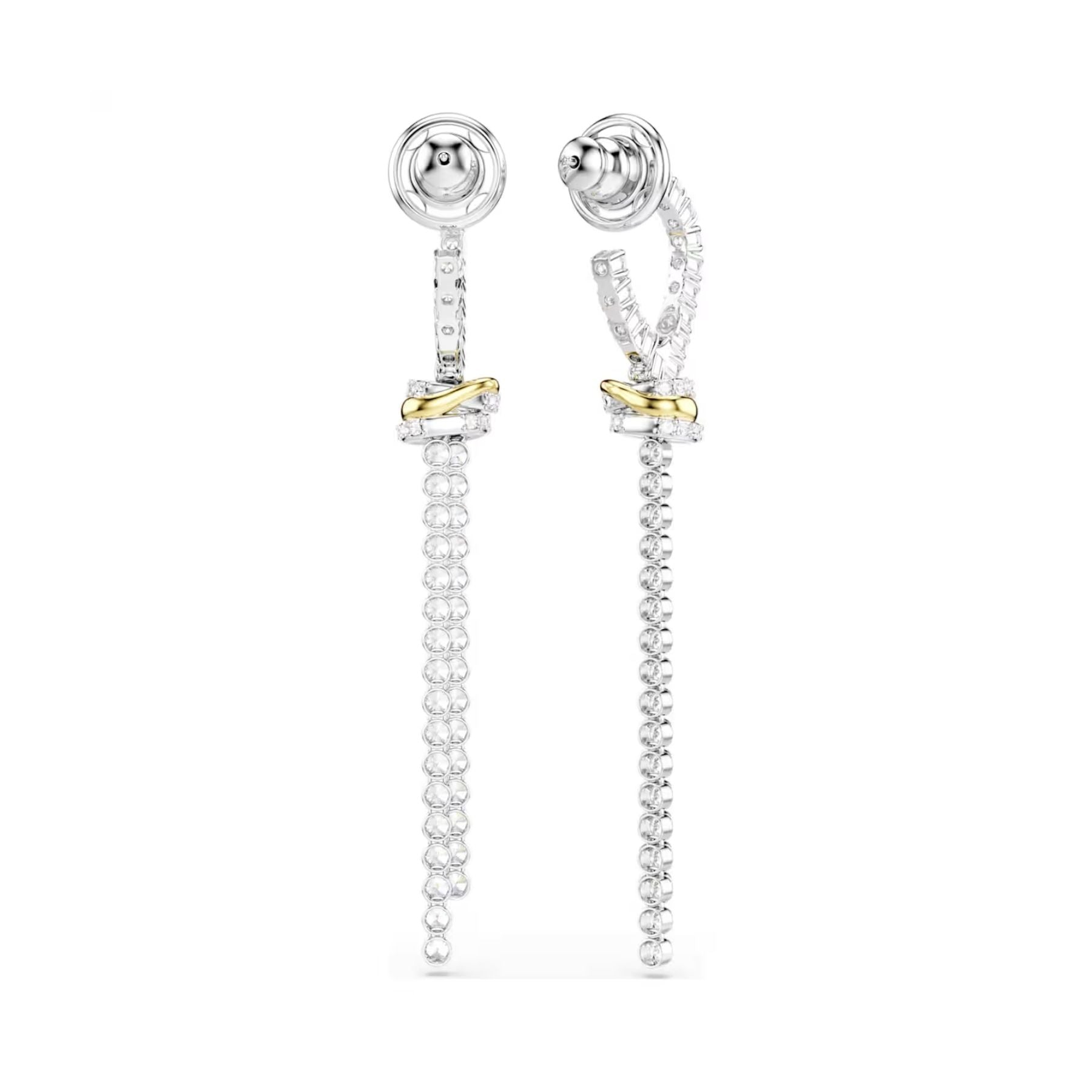 Swarovski Hyperbola korvakorut, kaksivärinen metalli, kirkkaat kristallit ja zirkoniat, 5752866