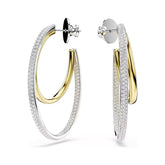 Swarovski Hyperbola korvakorut, keltakullanväri ja kirkkaat kristallit 5702400