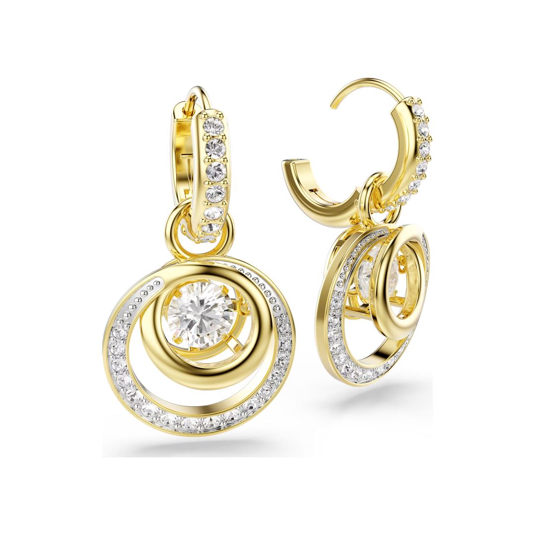 Swarovski Hyperbola korvakorut, keltakullattu ja kirkkaat zirkonit ja kristallit, 5738249