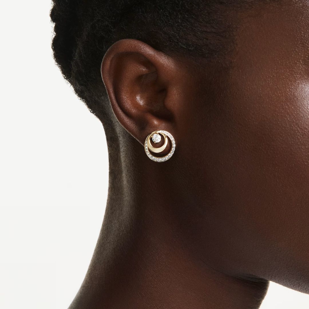 Swarovski Hyperbola korvakorut, keltakullattu ja kirkkaat zirkonit ja kristallit, 5740407