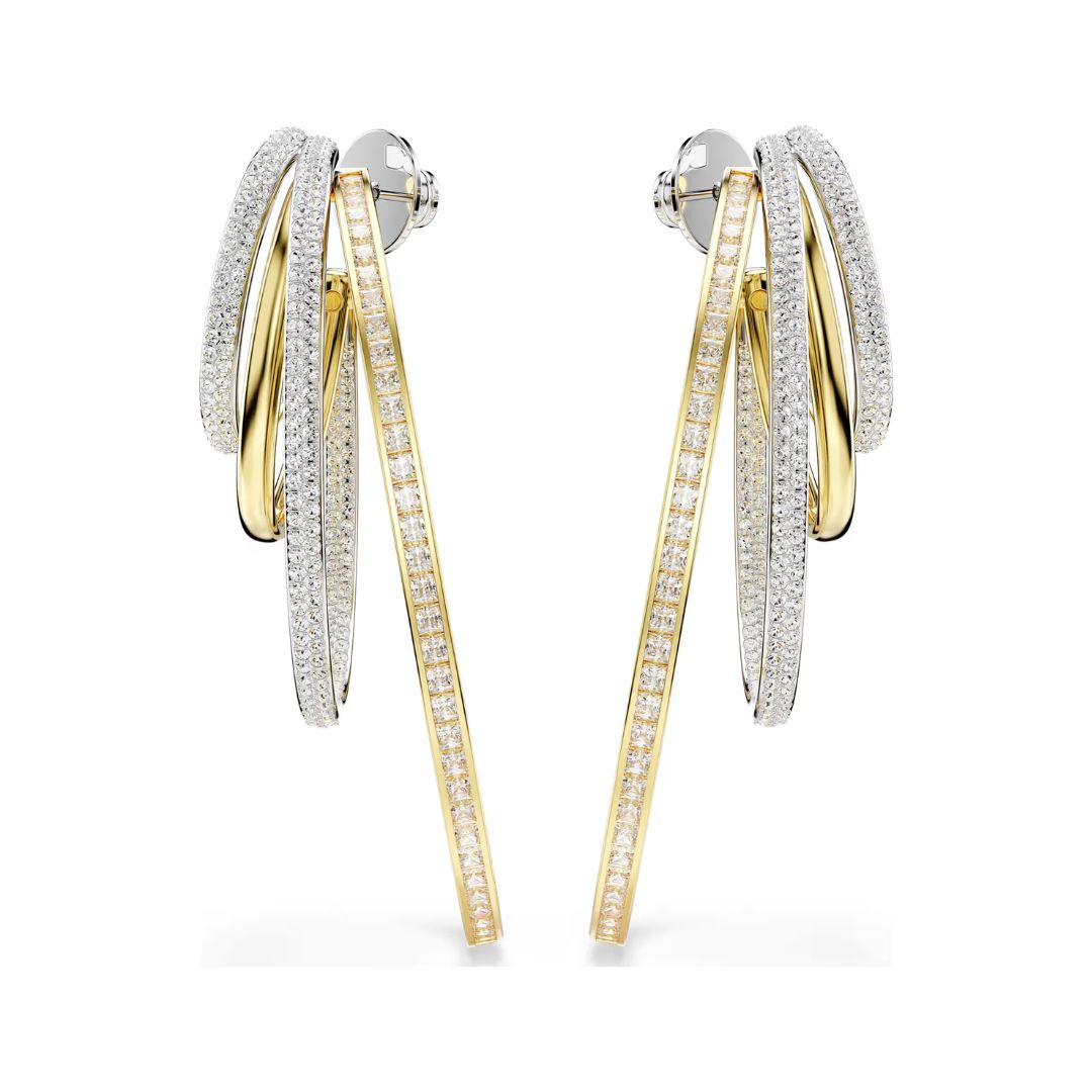 Swarovski Hyperbola korvakorut, vaalea metalli, keltakullanväri ja kirkkaat kristallit 5691618