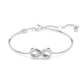 Swarovski Hyperbola Infinity Bracelet, Rhodium Plated Metal