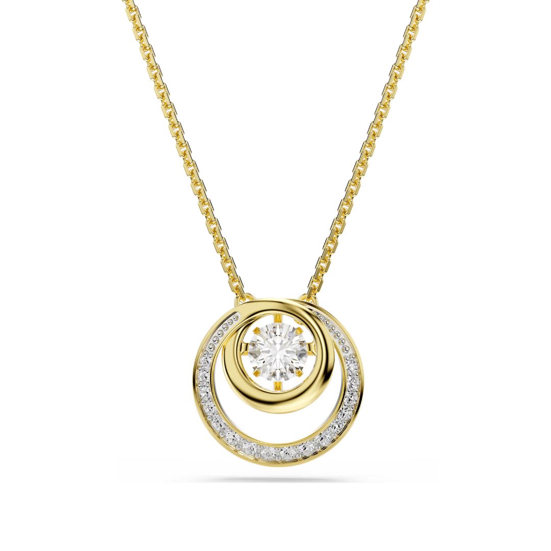 Swarovski Hyperbola riipus, keltakullattu ja kirkkaat zirkonit ja kristallit, 5738248