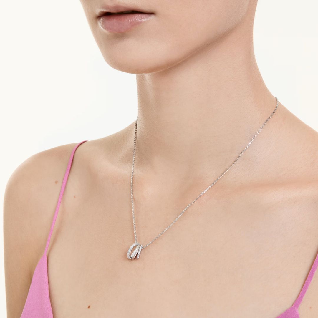 Swarovski Hyperbola Pendant, White Zircons, 5737064