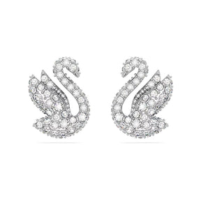 Swarovski Iconic Swan korvakorut, vaalea metalli ja kirkkaat kristallit, 5647873