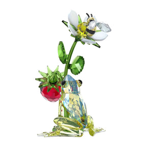 Swarovski Idyllia Frog, Bee and Strawberry -kristallikoriste 5667599