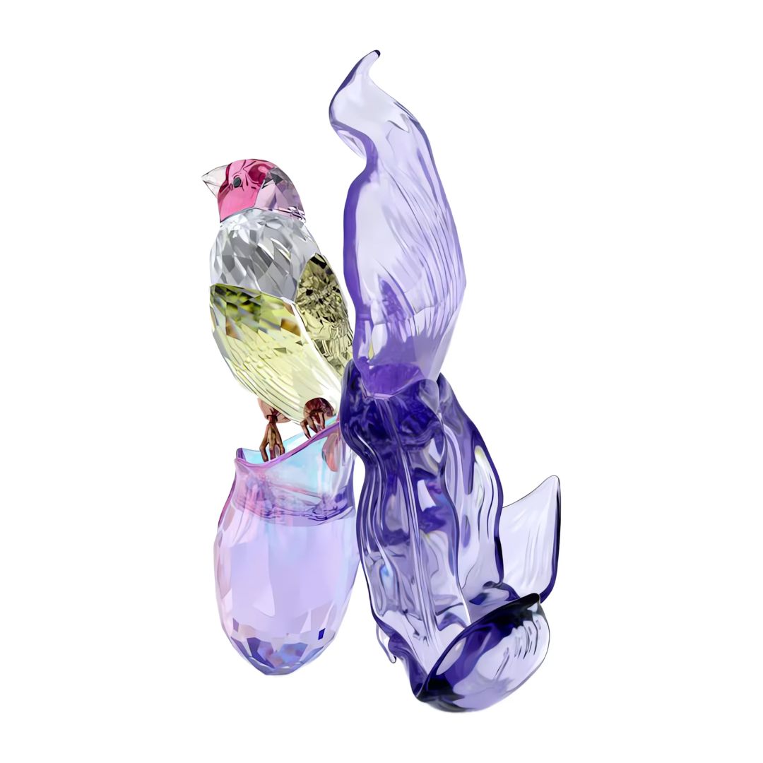 Swarovski Idyllia Gouldian Finch and Orchid kristallikoriste 5675211