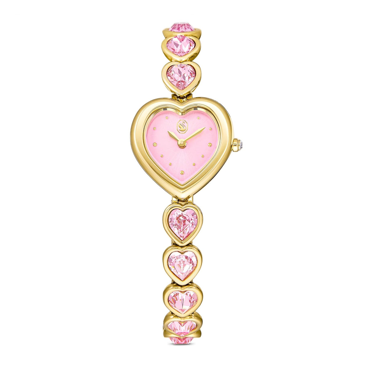 Swarovski Idyllia Heart rannekello, kullansävy ja sydänkristalliranneke, 5741519