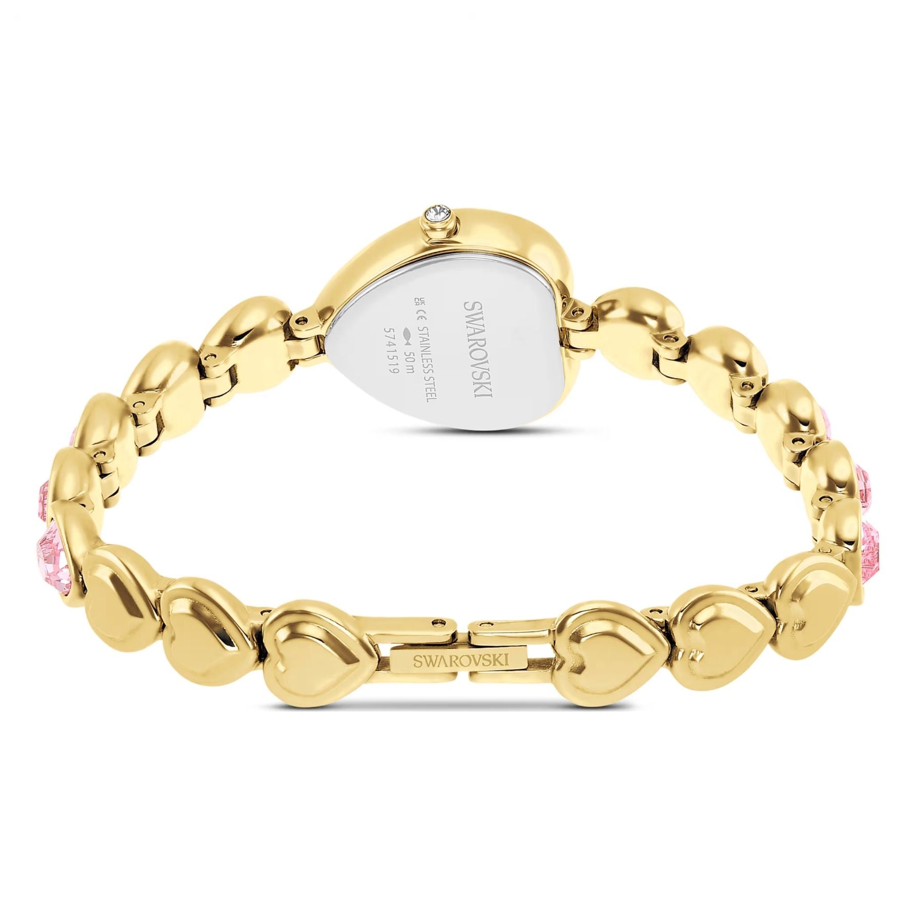 Swarovski Idyllia Heart rannekello, kullansävy ja sydänkristalliranneke, 5741519