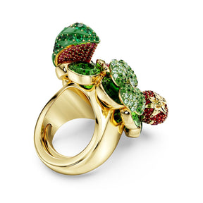 Swarovski Idyllia Motif sormus, keltakullattu ja eriväriset kristallit
