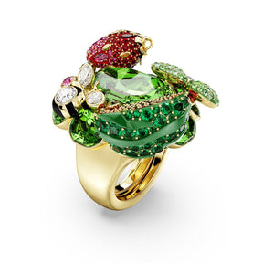 Swarovski Idyllia Motif sormus, keltakullattu ja eriväriset kristallit