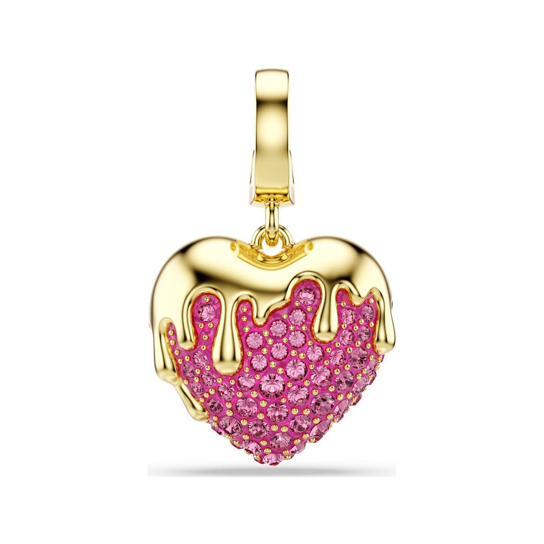Swarovski Idyllia charm, keltakullattu ja vaaleanpunaiset kristallit, 5742953