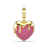 Swarovski Idyllia charm, keltakullattu ja vaaleanpunaiset kristallit, 5742953