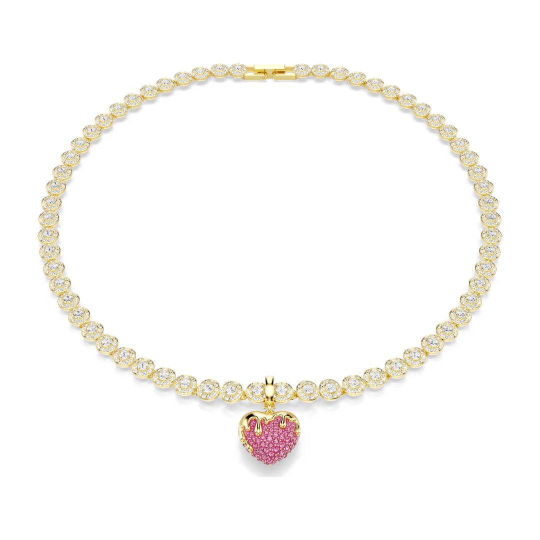 Swarovski Idyllia charm, keltakullattu ja vaaleanpunaiset kristallit, 5742953