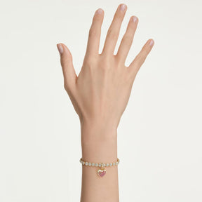 Swarovski Idyllia charm, keltakullattu ja vaaleanpunaiset kristallit, 5742953