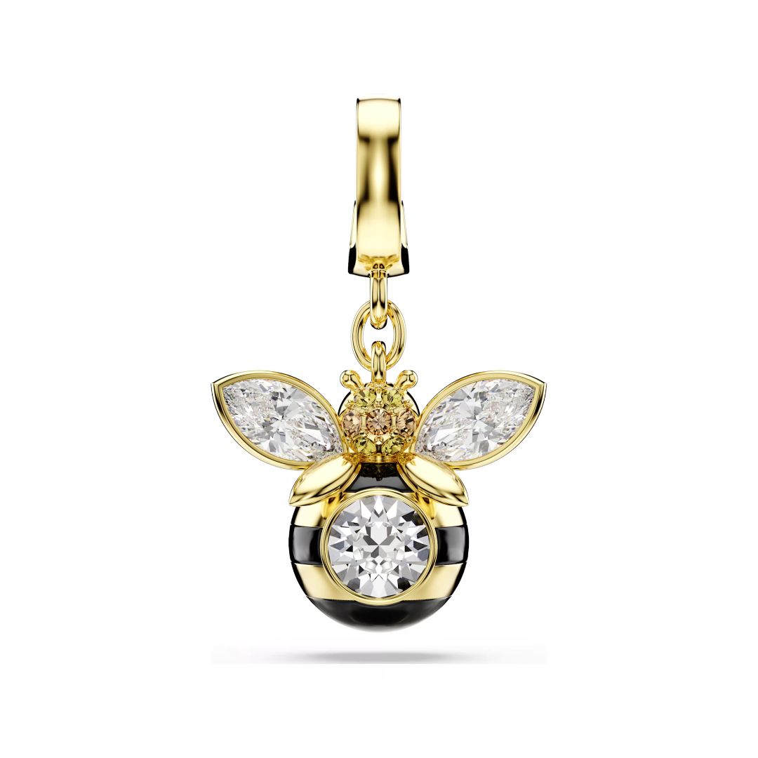 Swarovski Idyllia charm, keltakullattu ja eriväriset kristallit, 5743132