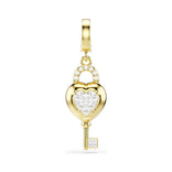 Swarovski Idyllia charm, keltakullattu ja kirkkaat zirkonit, 5742959