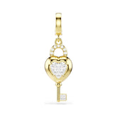 Swarovski Idyllia charm, keltakullattu ja kirkkaat zirkonit, 5742959