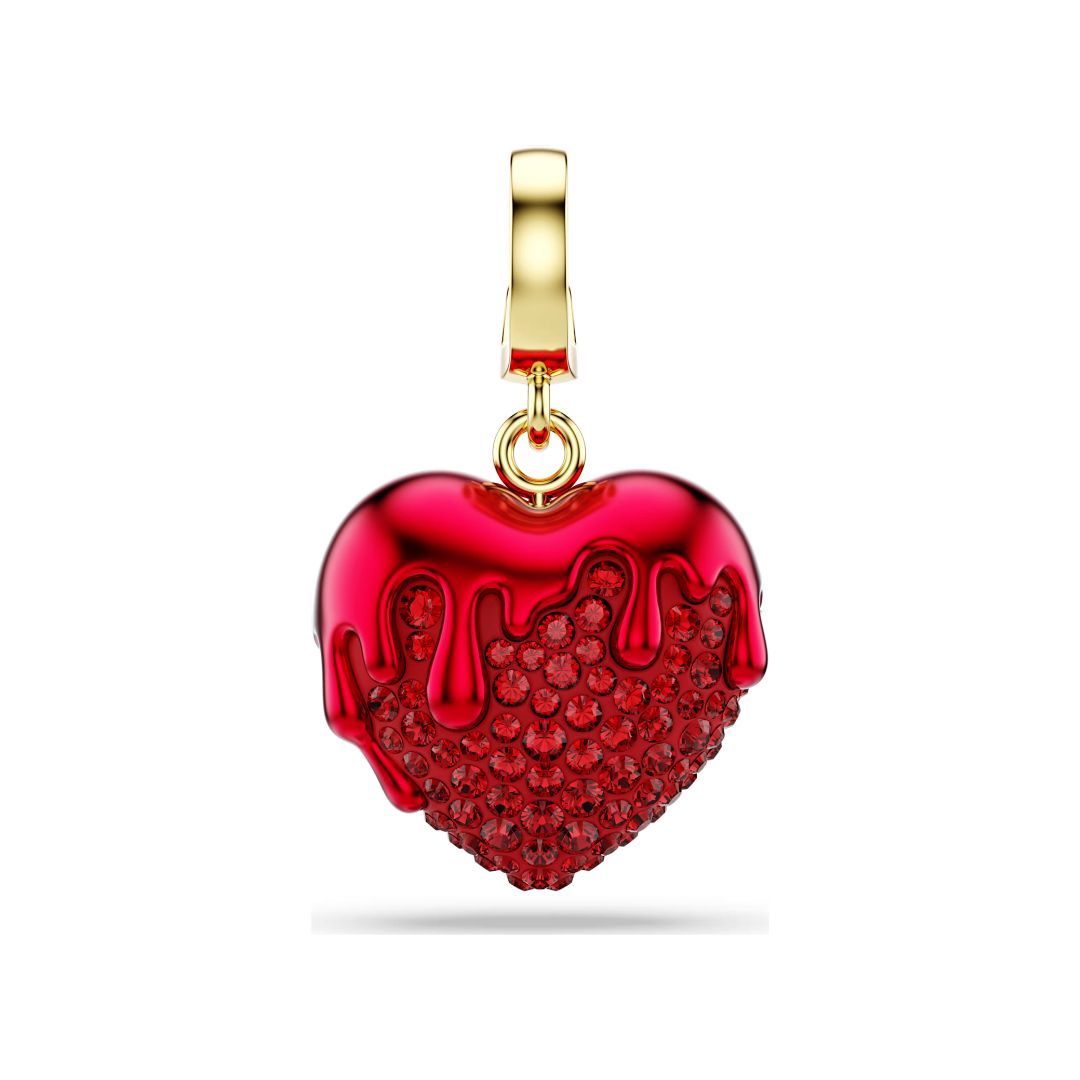 Swarovski Idyllia charm, keltakullattu ja punaiset kristallit, 5742994