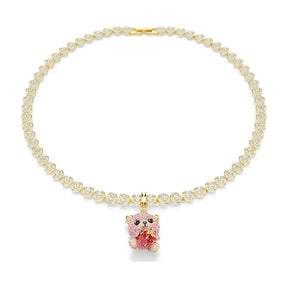 Swarovski Idyllia charm, keltakullattu ja vaaleanpunaiset kristallit, 5738357