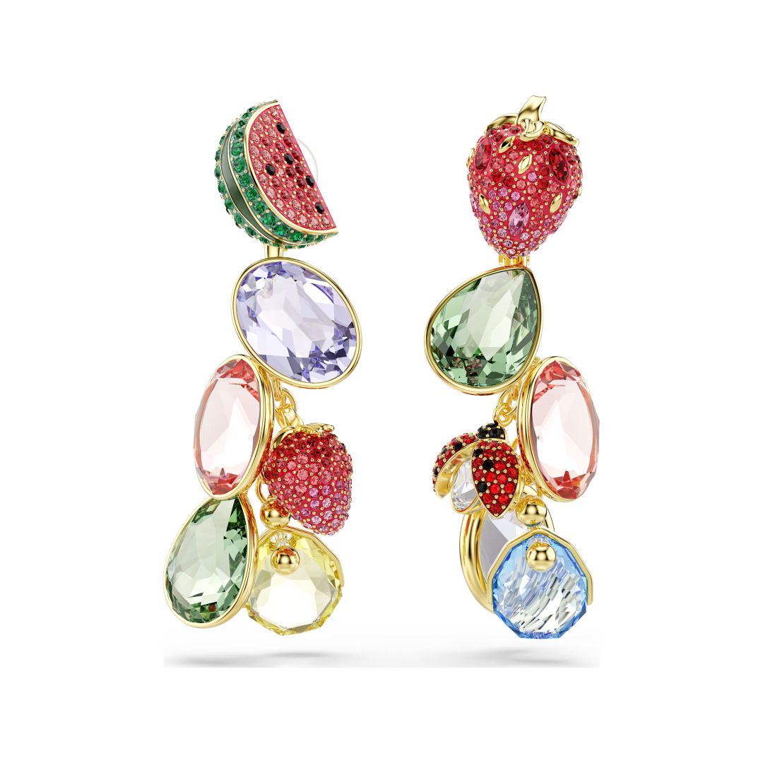 Swarovski Idyllia clip korvakorut, keltakullattu ja eriväriset kristalli, 5743818