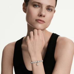 Swarovski Idyllia hela, vaalea metalli ja kirkkaat kristallit sekä zirkonia, 5755513