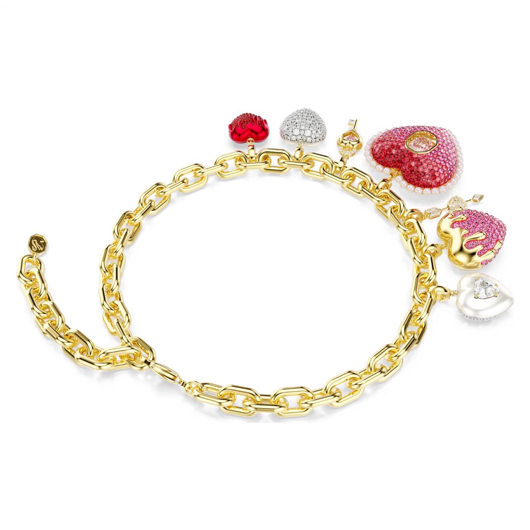 Swarovski Idyllia Necklace, Gold Finish, Multi-Colored Crystals and Zi