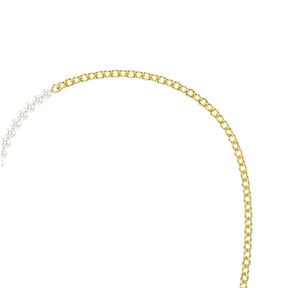Swarovski Idyllia kaulakoru, keltakullattu, valkoiset helmet ja zirkonit, 5742961