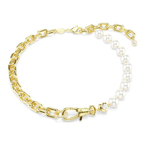Swarovski Idyllia kaulakoru, keltakullattu, valkoiset helmet ja zirkonit, 5743993