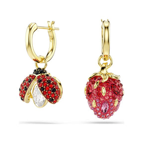 Swarovski Idyllia korvakorut, 3 helan setti, keltakullattu ja eriväriset kristallit, 5742681