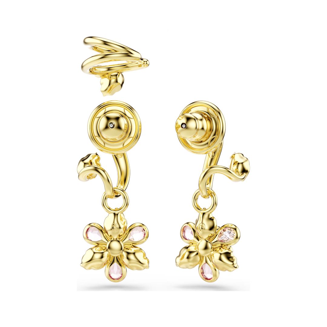 Swarovski Matrix korvakorut ja ear cuff, setti, keltakullanväri ja eri väriset kristallit 5732386