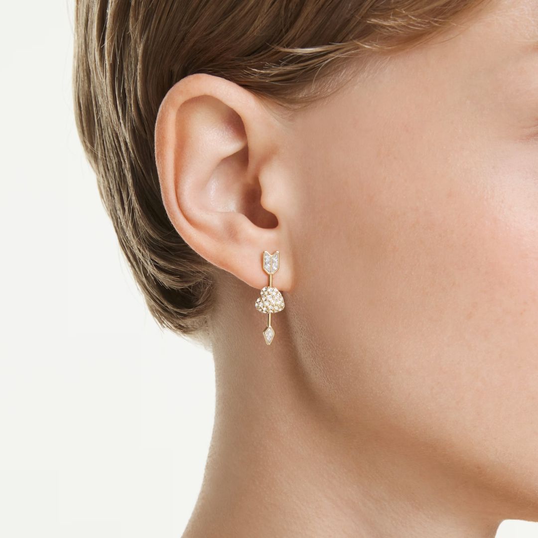 Swarovski Idyllia korvakorut, keltakullattu ja kirkkaat kristallit, 5737295