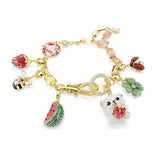 Swarovski Idyllia rannekoru, keltakullattu, eriväriset kristallit ja zirkonit, 5742683