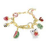 Swarovski Idyllia rannekoru, keltakullattu, eriväriset kristallit ja zirkonit, 5742683