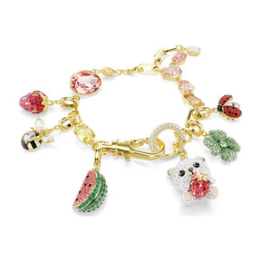 Swarovski Idyllia rannekoru, keltakullattu, eriväriset kristallit ja zirkonit, 5742683