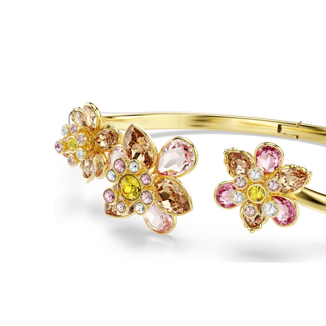 Swarovski Idyllia rannerengas, keltakullanväri ja eri väriset kristallit