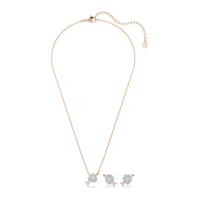 Swarovski Idyllia riipus ja korvakorut, setti, rosekullattu ja kirkkaat zirkonit, 5745580