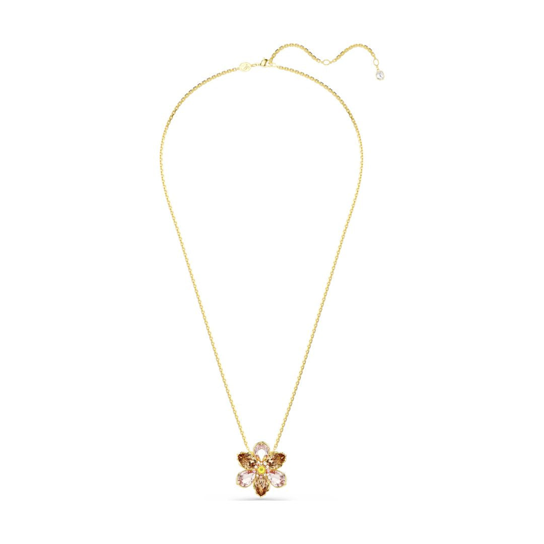 Swarovski Idyllia riipus ja rintakoru, keltakullanväri ja eriväriset kristallit 5735227