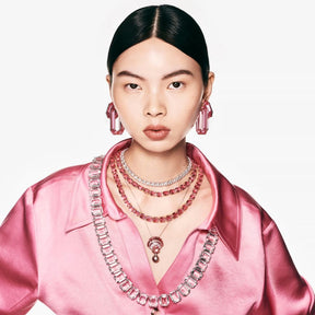 Swarovski Idyllia riipus, keltakullanväri ja vaaleanpunaiset kristallit, 5688620