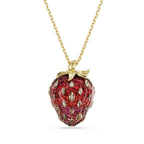 Swarovski Idyllia riipus, keltakullattu ja punaiset kristallit 5742676