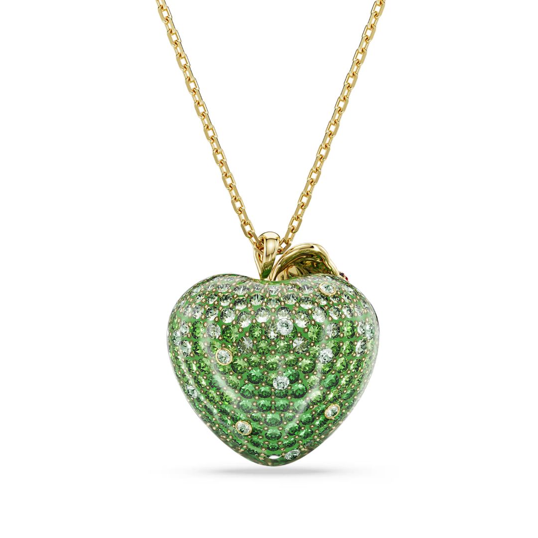 Swarovski Idyllia riipus, keltakullattu ja vihreät kristallit 5742675