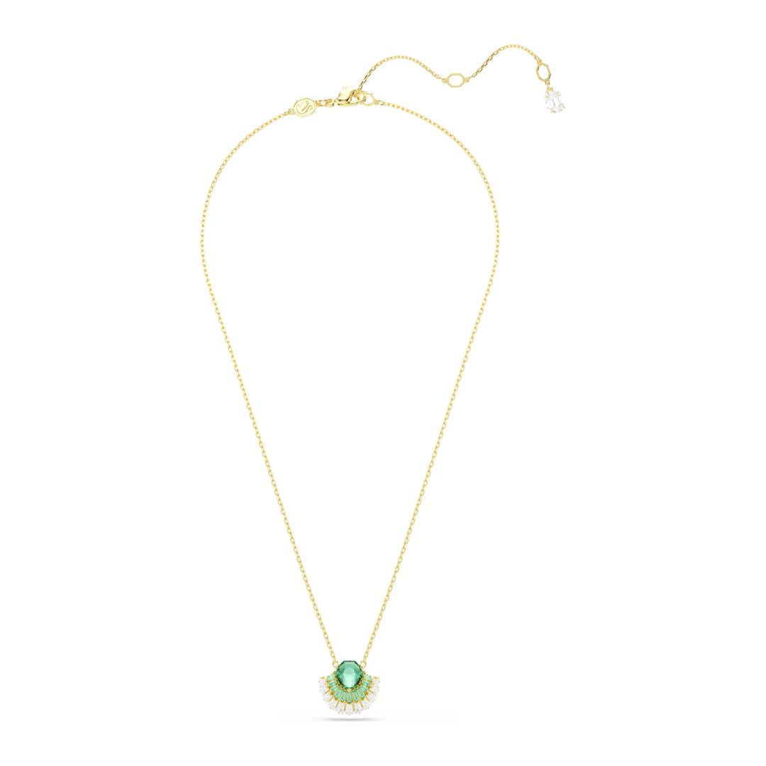 Swarovski Idyllia riipus, keltakullattu, vihreä kristalli ja kirkkaat zirkonit, 5709377