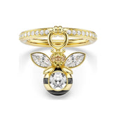 Swarovski Idyllia sormus, keltakullattu ja kirkkaat kristallit